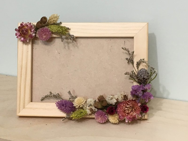 【Hydrangea Studio】 Hand-made flowers brook dry flower frame