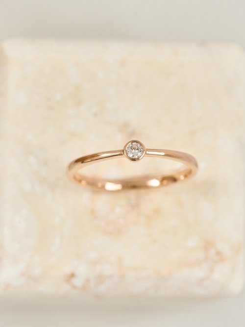 CHUREÈ JEWELRY | AURA簡約戒指 | 18K金 鑽石輕珠寶