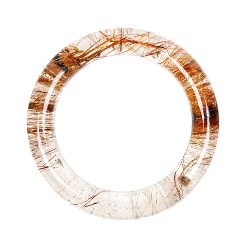 正佳珠寶 Gemsrich Jewelry 【正佳珠寶】銅鈦晶 超頂級厚絲銅鈦 圓骨手鐲 內徑55.4mm