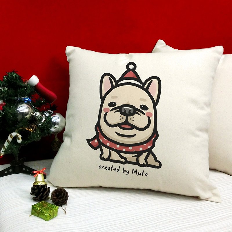 【Christmas Gifts】 XMAS Fighting Cotton Two-color canvas pillow - Pillows & Cushions - Cotton & Hemp 