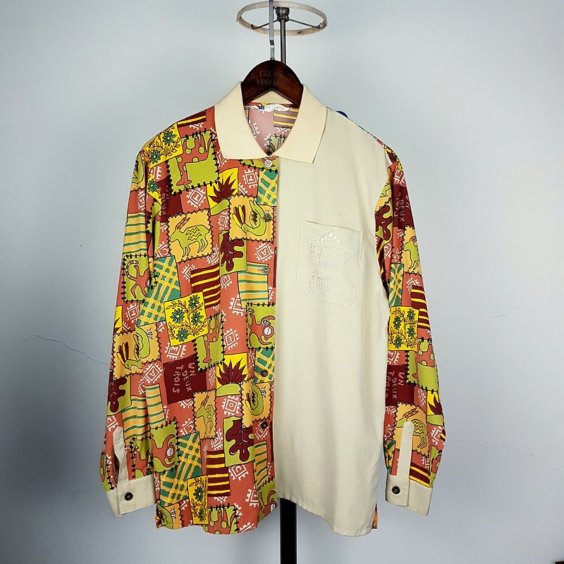 TIGER TIGER - Japan - Tribal Totem Totem Vintage Shirt VINTAGE - Women's Shirts - Polyester 