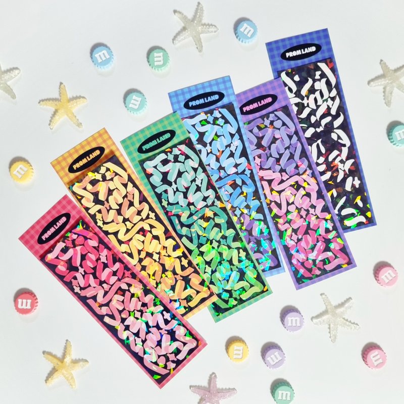 Crystal confetti korea stickers pack - 貼紙 - 其他材質 多色