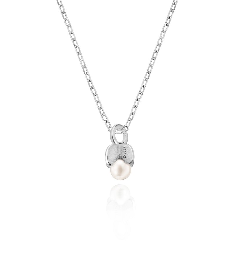 Bloom - pearl necklace 925silver - สร้อยคอ - เงิน สีเงิน