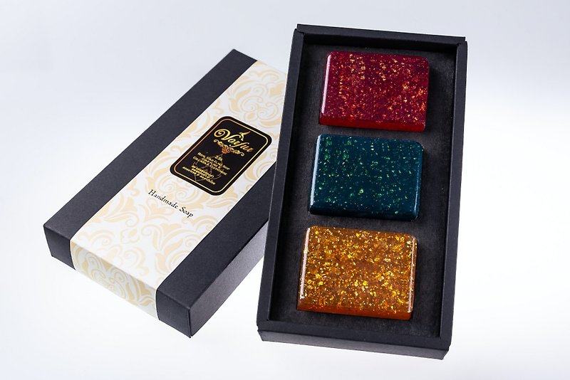 [Limited gift for old friends] 23K gold leaf handmade soap three-color gift box I counter I fragrance ISpaI relieve pressure