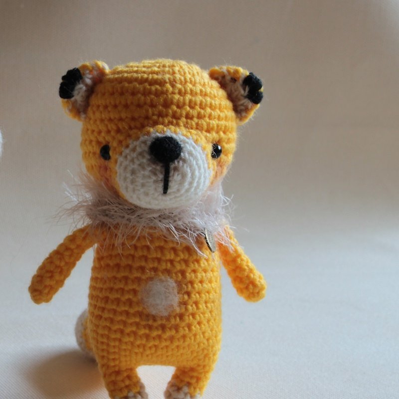 Amigurumi crochet doll: yellow fox - Kids' Toys - Polyester Yellow