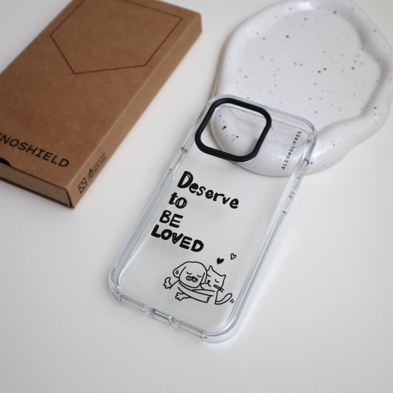 【Deserve to be loved】| Clear Rhino Shield transparent shell i12 and above - เคส/ซองมือถือ - วัสดุอื่นๆ สีใส