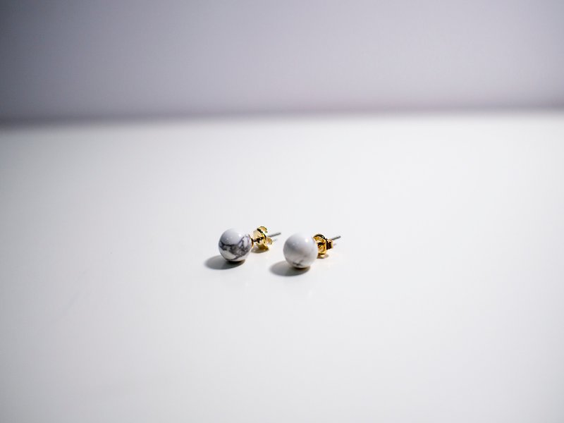Small stone | White stone earrings Howlite stone earrings