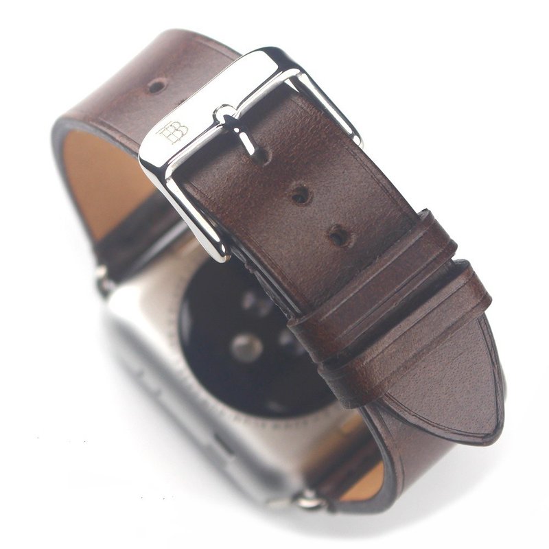 Apple watch handmade leather strap - Watchbands - Genuine Leather 