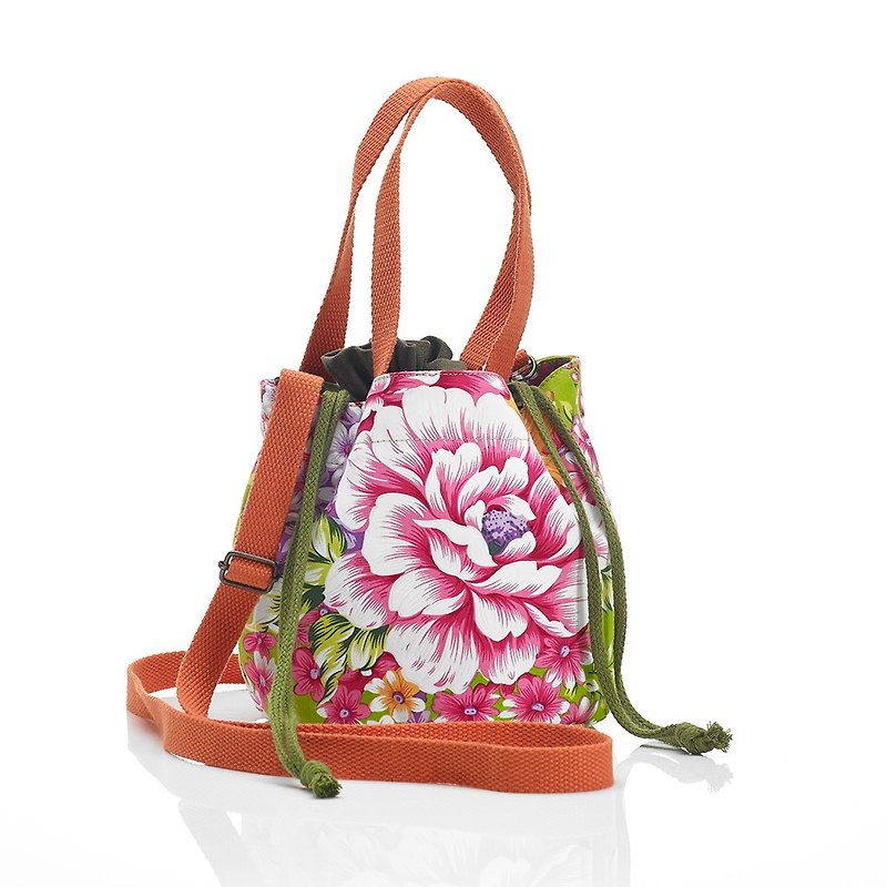 [Mr. Floral Cloth] Mouth Bucket Bag - Messenger Bags & Sling Bags - Cotton & Hemp Multicolor