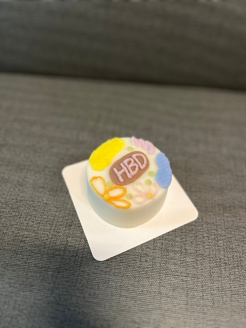 限自取 三日前預定 巴克叔叔 迷你2.5吋塗鴉寵物蛋糕 狗狗蛋糕 - 寵物零食/肉乾 - 新鮮食材 咖啡色