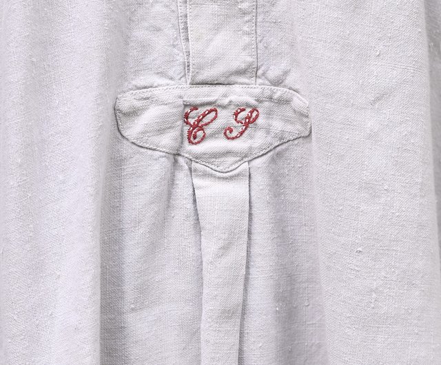 1900～30年代 フランスアンティークリネンシャツ/アンティーク