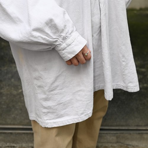 フランス　ヴィンテージ　たっぷりギャザーリネンドレス 1900～30年代 フランスアンティークリネンシャツ/アンティーク