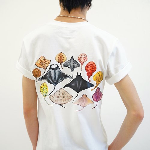 Deville Colour 【Manta】魔鬼魚 魟魚 中性 男女 印花 T恤 上衣