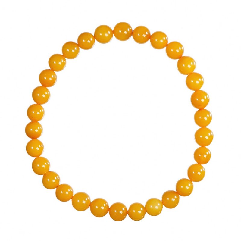 【正佳珠寶】老蜜蠟琥珀 頂級陽橙老蜜 5.8-6.3mm 老蜜蠟手珠 - 手鍊/手環 - 半寶石 多色