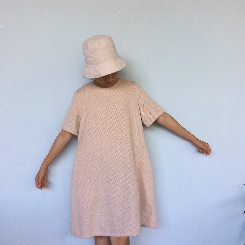 hand-woven cotton fabric with natural dyes dress y6 - 連身裙 - 棉．麻 