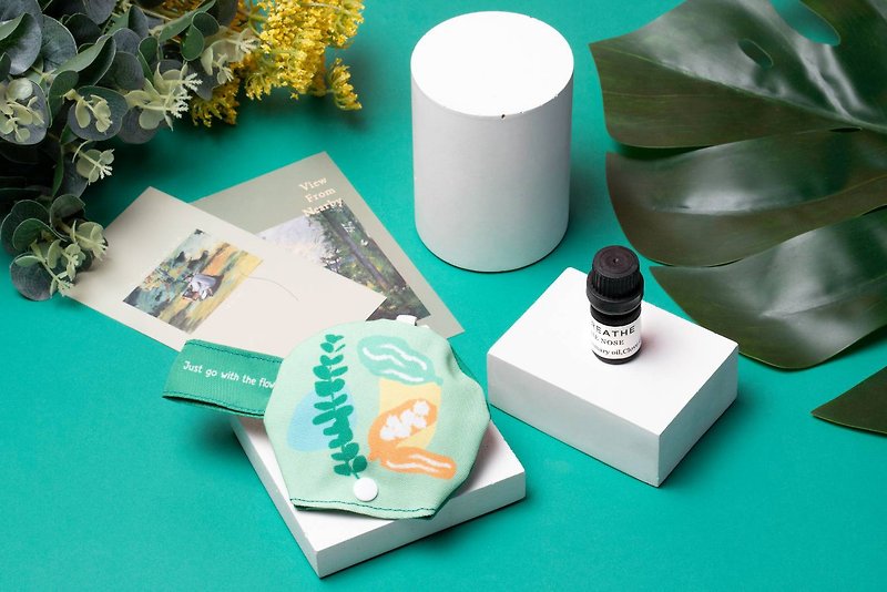 Aroma sachet Keychain :Just breathe blend - Eucalyptus,peppermint,clove