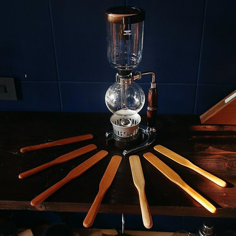 Taiwan cypress siphon kettle mixing spoon Aeropress mixing stick cypress laboratory series - เครื่องทำกาแฟ - ไม้ 
