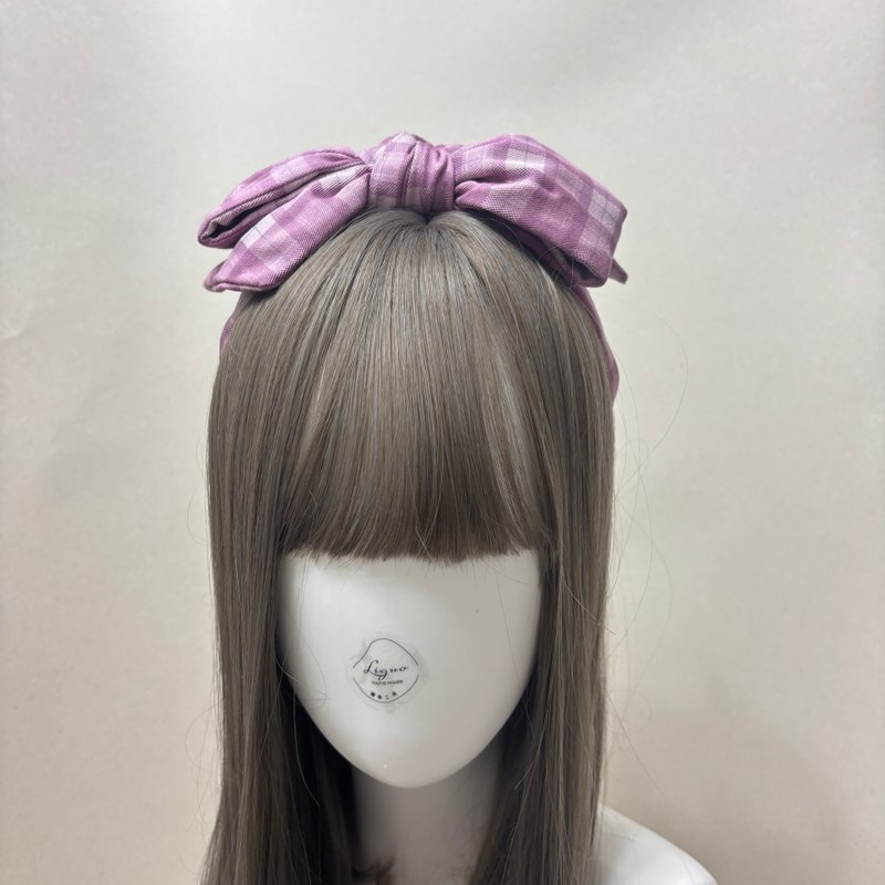 Preppy style | Intertwined bow headband - Hair Accessories - Cotton & Hemp Pink