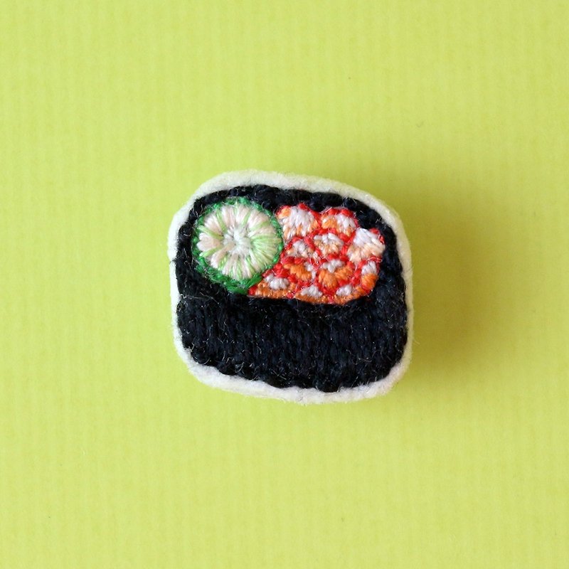 Gunkan-maki / warship roll  handmade embroidery pin