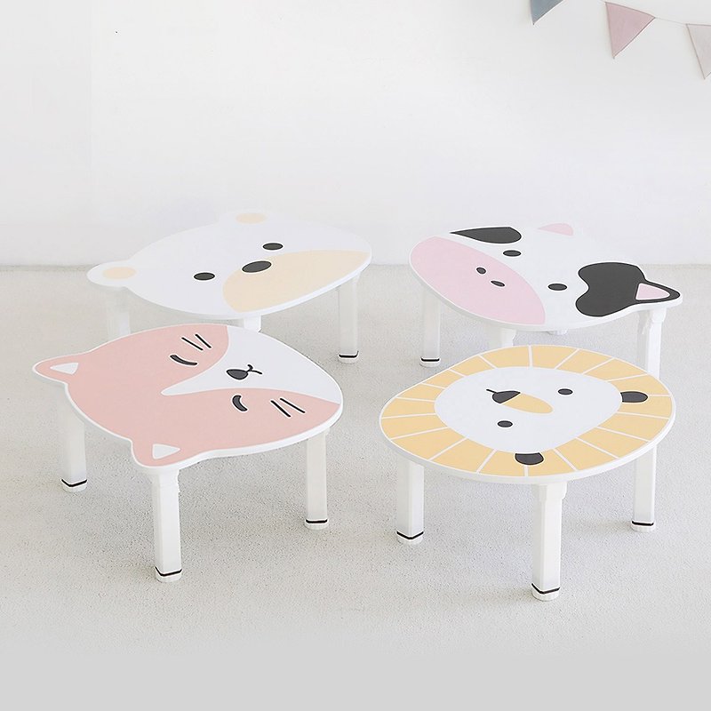 韓国 coaa-coaa 韓国製動物の形をした子供用折りたたみテーブル/ゲームテーブル/学習テーブル-複数の選択肢 - 机・テーブル - 木製 多色