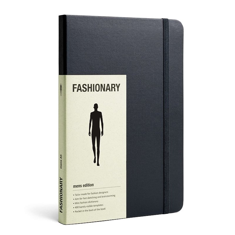 FASHIONARY hand-painted book/ male version/ A5/ black - สมุดบันทึก/สมุดปฏิทิน - กระดาษ 