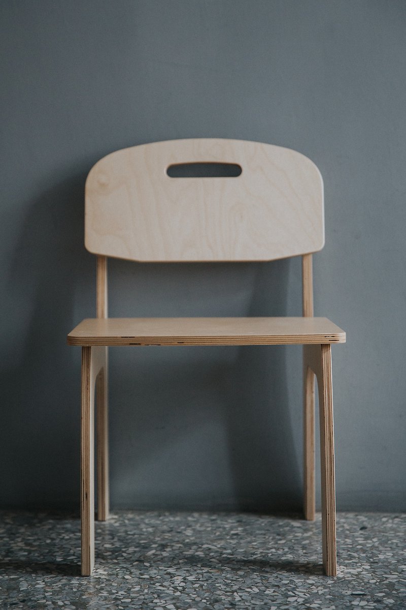 Iwchair bare wood self-organizing chair / children's chair - Chairs & Sofas - Wood Yellow