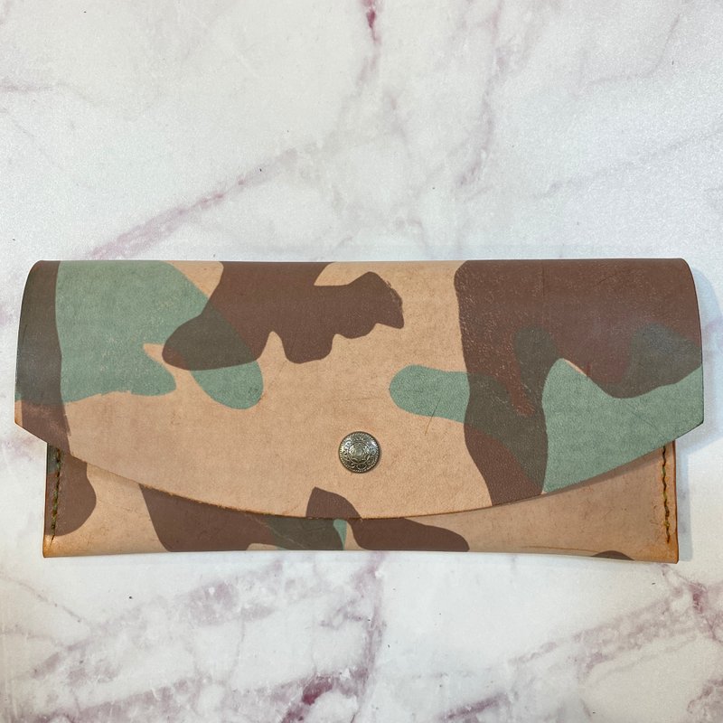 Italian fog Wax camouflage perfect red envelope bag - gentleman Khaki - Wallets - Genuine Leather Khaki