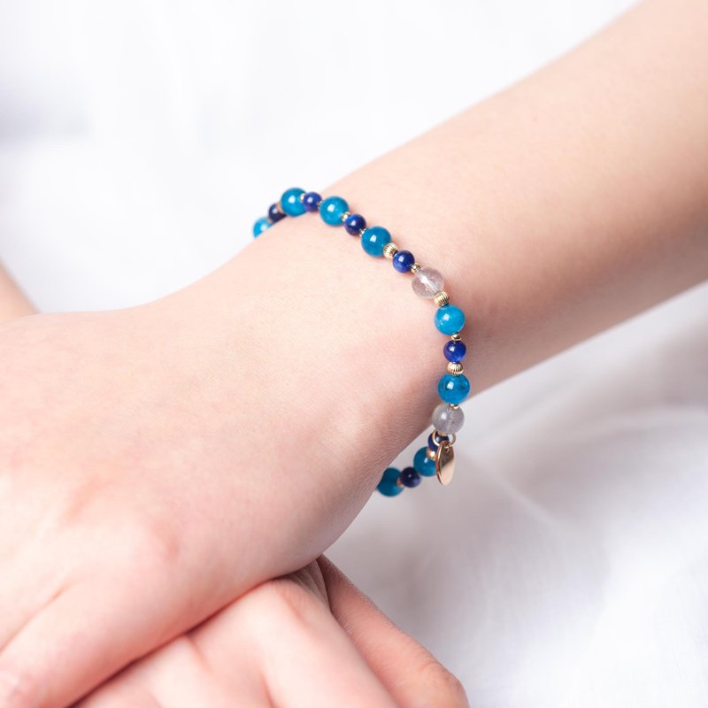 磷灰石藍晶石手鍊 - 手鍊/手環 - 水晶 多色