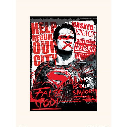 Dope 私貨 【DC】超人 Superman (塗鴉) 40 x 30cm 進口複製畫