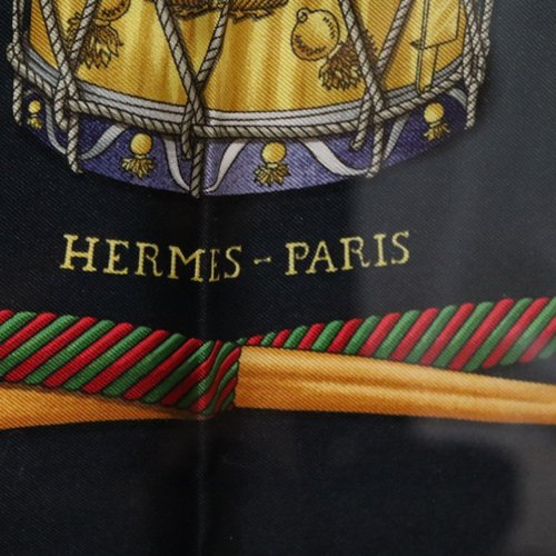 W*!様 値下げ！Hermèsカレ　タンブールの太鼓　スカーフ タンブールの太鼓スカーフ HERMES グリーン