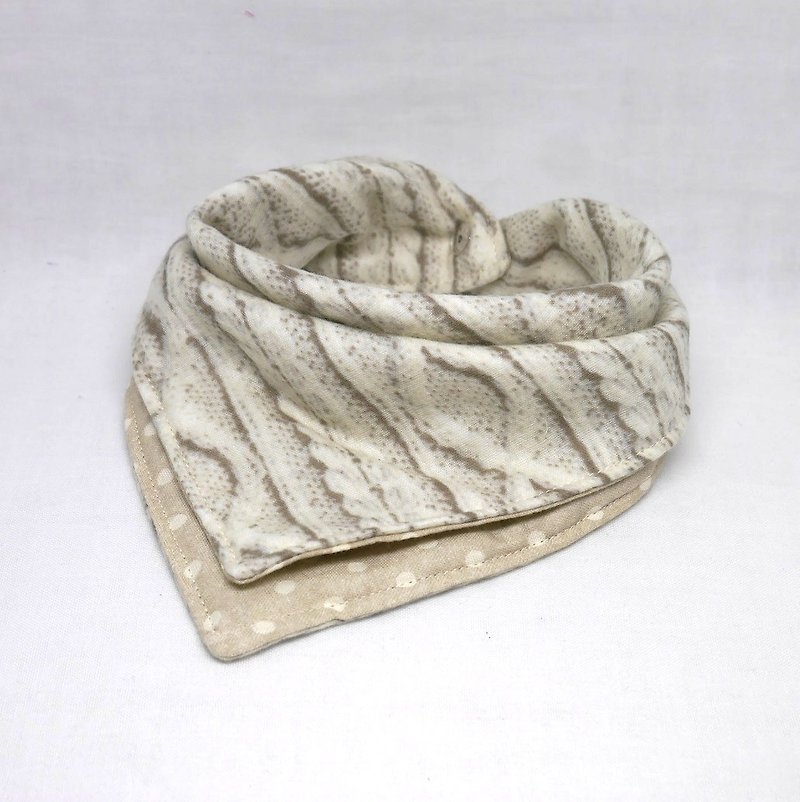 Japanese Handmade 6-layer-gauze Baby Bib - ผ้ากันเปื้อน - ผ้าฝ้าย/ผ้าลินิน ขาว