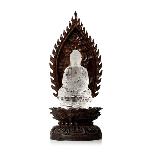正佳珠寶 Gemsrich Jewelry 【正佳珠寶】白水晶 頂級高淨體雕刻 阿彌陀佛 103.5g 白水晶
