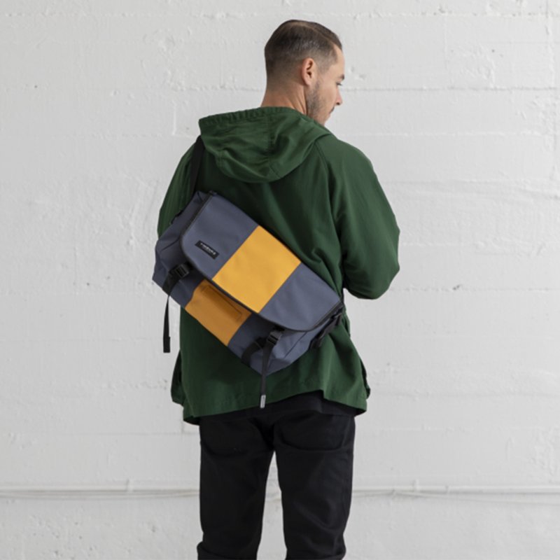 TIMBUK2 CLASSIC MESSENGER ECO 經典郵差包 S - 灰黃配色 - 側背包/斜背包 - 其他材質 黃色