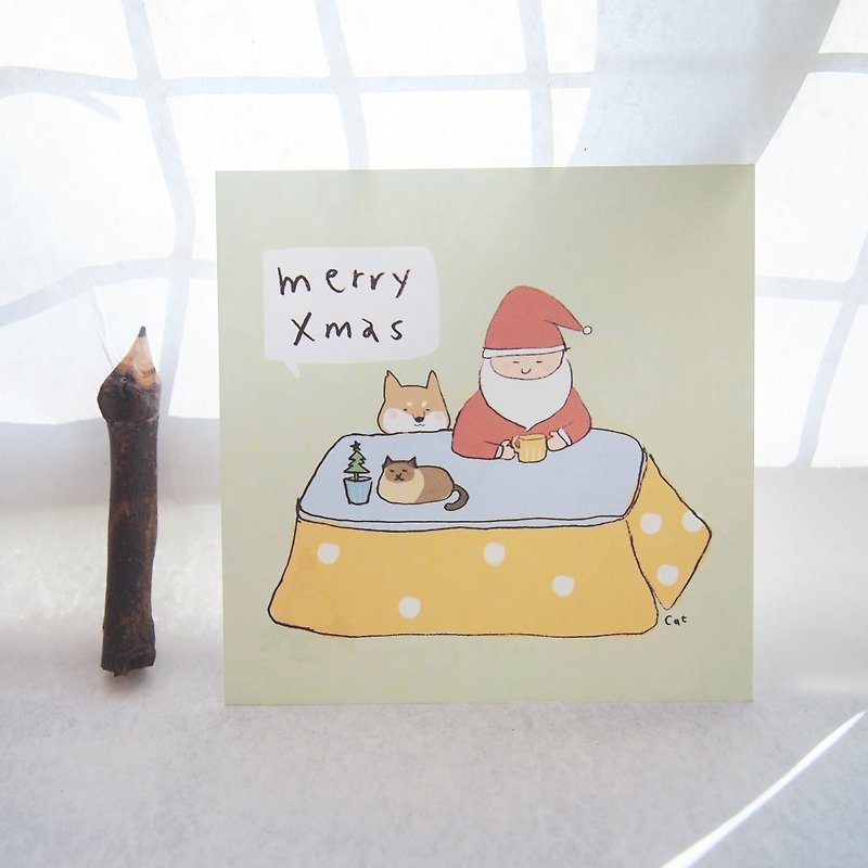 暖かいクリスマスカード - カード・はがき - 紙 多色