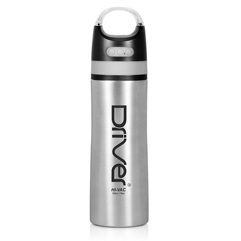 Driver │ Waterproof bluetooth speaker thermos 520ml-primary color (Taiwan limited) - Vacuum Flasks - Stainless Steel Silver