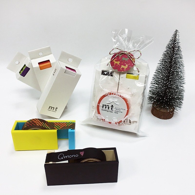 Mt Tape Cutter Contrast Tape Christmas Gift Set (2 in + free paper tape) - อื่นๆ - พลาสติก หลากหลายสี