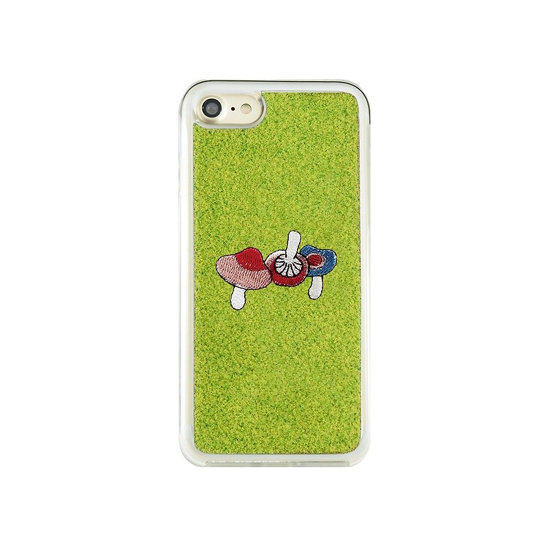[iPhone7 Case] Shibaful -Mill Ends Park Kyototo Kinoko Multi- for iPhone 7 - Phone Cases - Other Materials Green