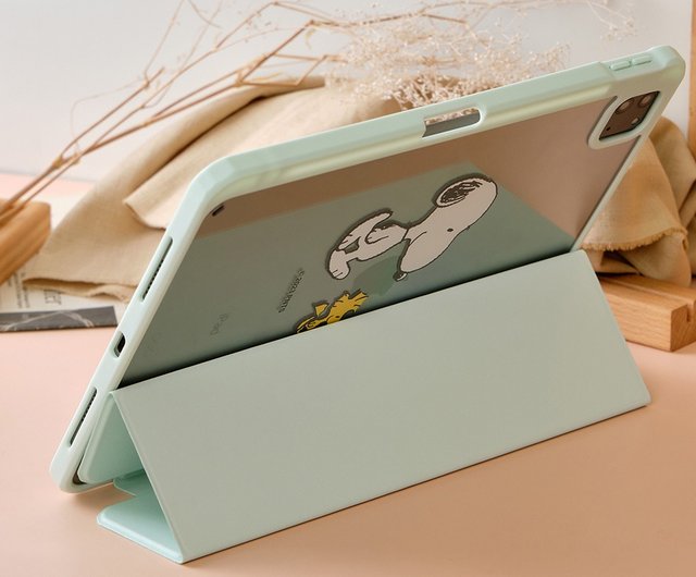 SNOOPY 嬉しそうに手を挙げるスヌーピー iPad 三つ折り保護ケース