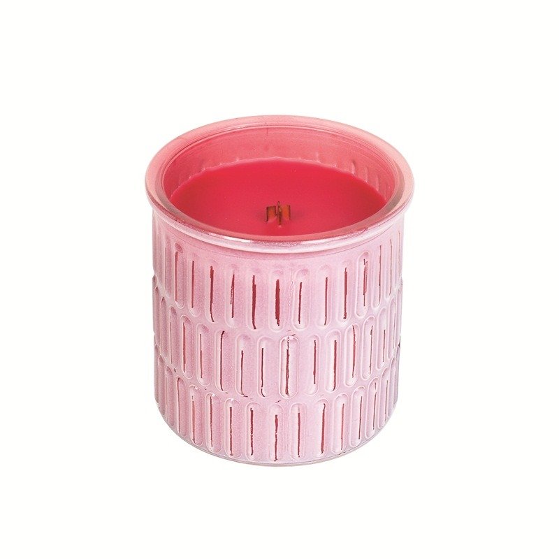 ネットワークカップワックスの[VIVAWANG] 11.5オンス水彩バージョン - オレンジラズベリー - アロマ・線香 - ガラス ピンク