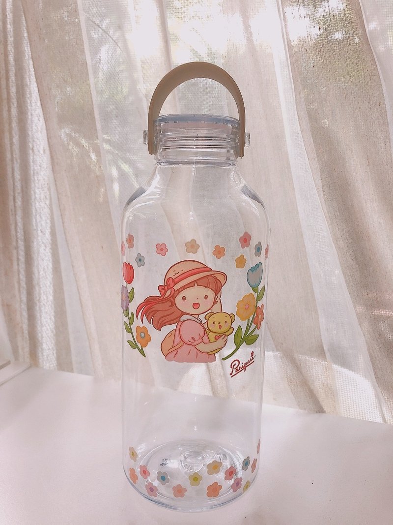 Clear Joy Pao Bottle - 1L - Pitchers - Plastic Pink