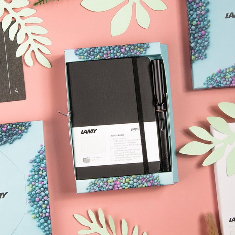 【雷雕刻字】獨家 / LAMY 鋼筆 A6 鋼筆用筆記本禮盒 - AL star - 鋼筆 - 鋁合金 多色