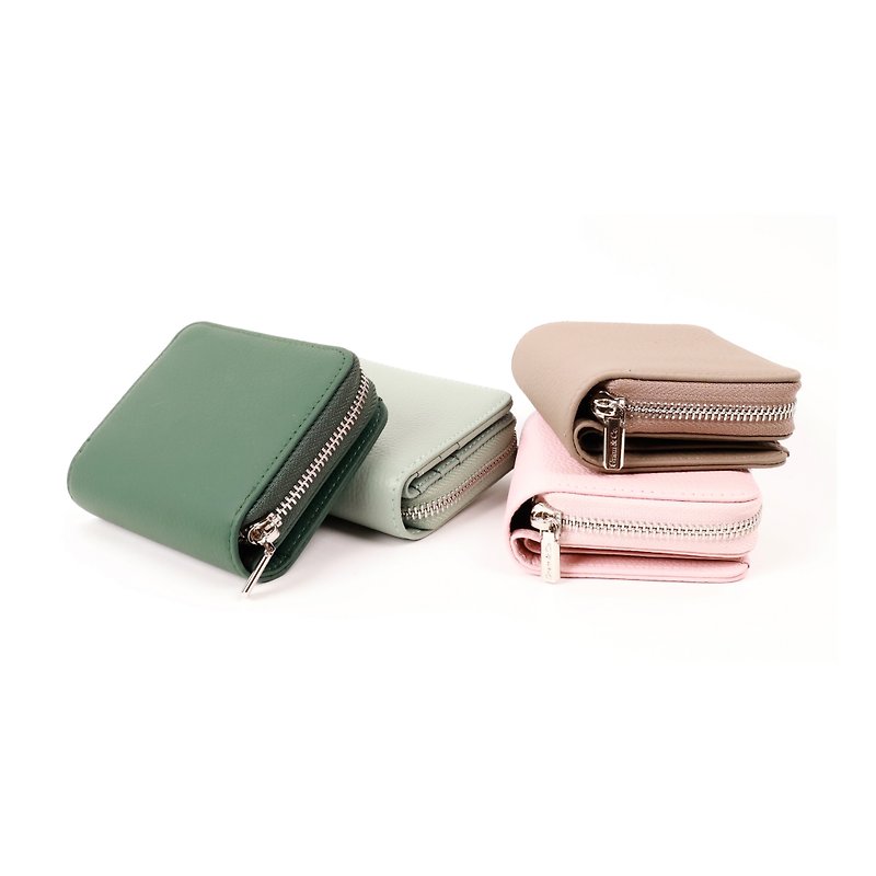 Field expansion leather short clip (multi-color) - Wallets - Genuine Leather 