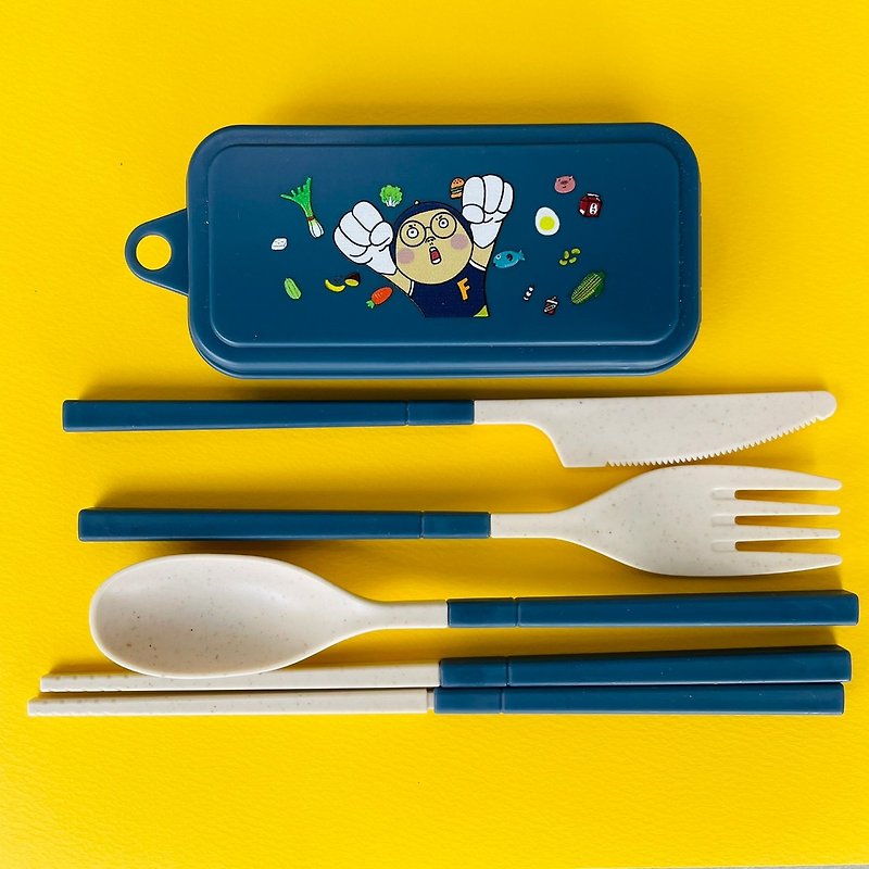 蔬菜超人 / 環保餐具  露營野餐 隨身餐具 - 餐具/刀叉湯匙 - 環保材質 藍色
