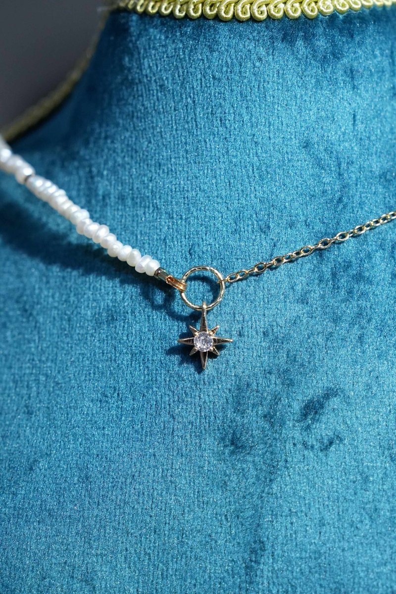 手作2way項鏈or手鍊- 米字星皓石金鏈 - 項鍊 - 其他材質 金色