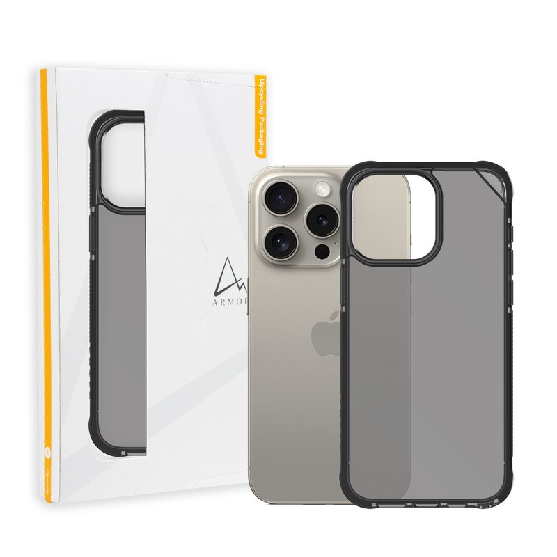 ARMOR iPhone 15 系列Signature PRO 電話保護殼_水晶透明灰/灰帶 - AirPods/耳機保護套 - 其他材質 