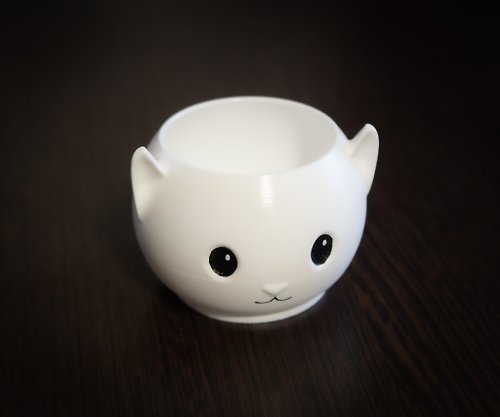 Tasha's craft Kitty Planter | Kawaii Flower Pot | succulent Cat pot | mini desk air plant pot