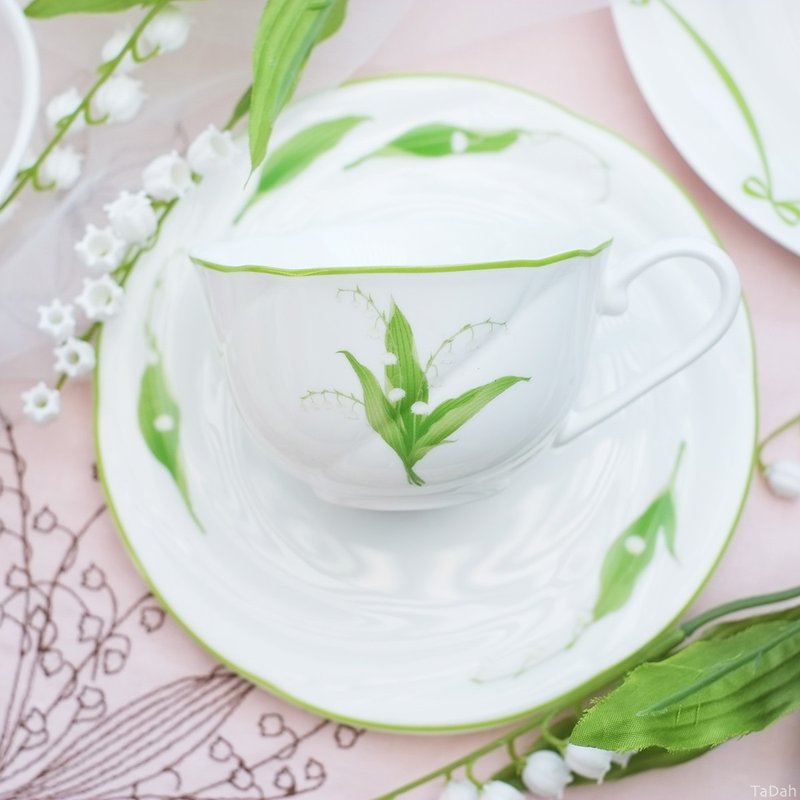 鈴蘭系列 骨瓷下午茶杯碟套裝 - 茶壺/茶杯/茶具 - 瓷 