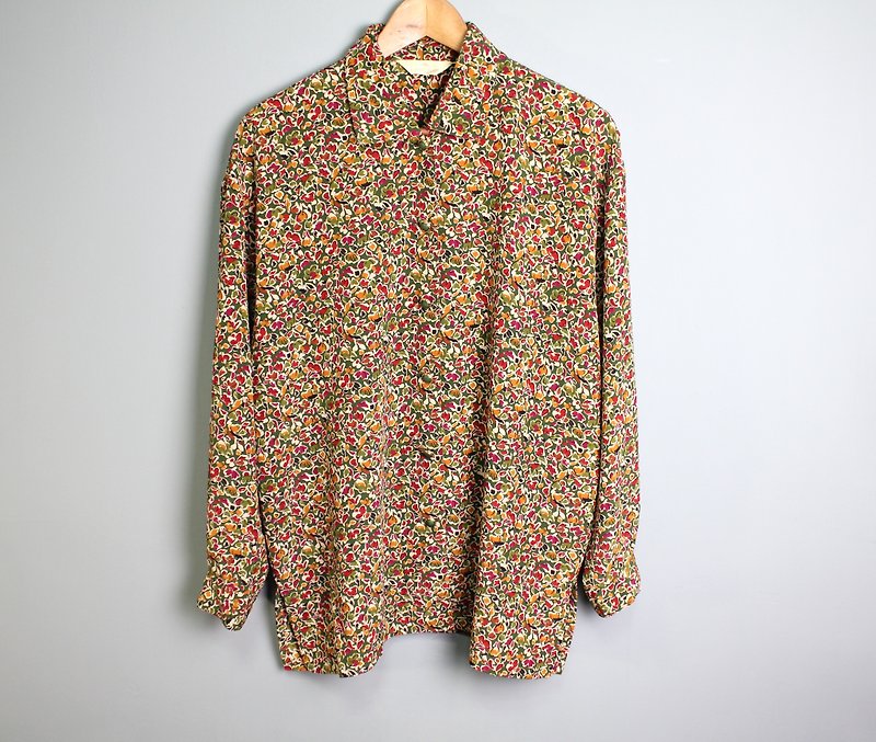 FOAK vintage spring vintage garden shirt - เสื้อเชิ้ตผู้หญิง - วัสดุอื่นๆ 