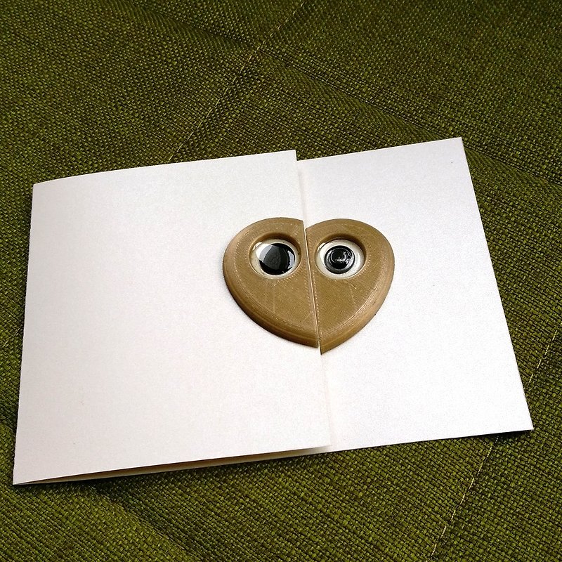 [Secret of Heart Lock] 3D printing birthday card friendship card lover card thank you card gift card - การ์ด/โปสการ์ด - วัสดุอื่นๆ ขาว
