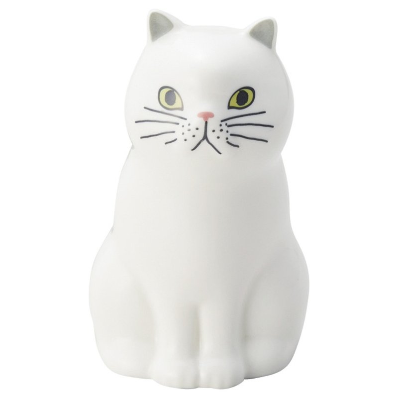 SETO CRAFT Cat-shaped flower pot/pen holder-white cat - Pottery & Ceramics - Porcelain 